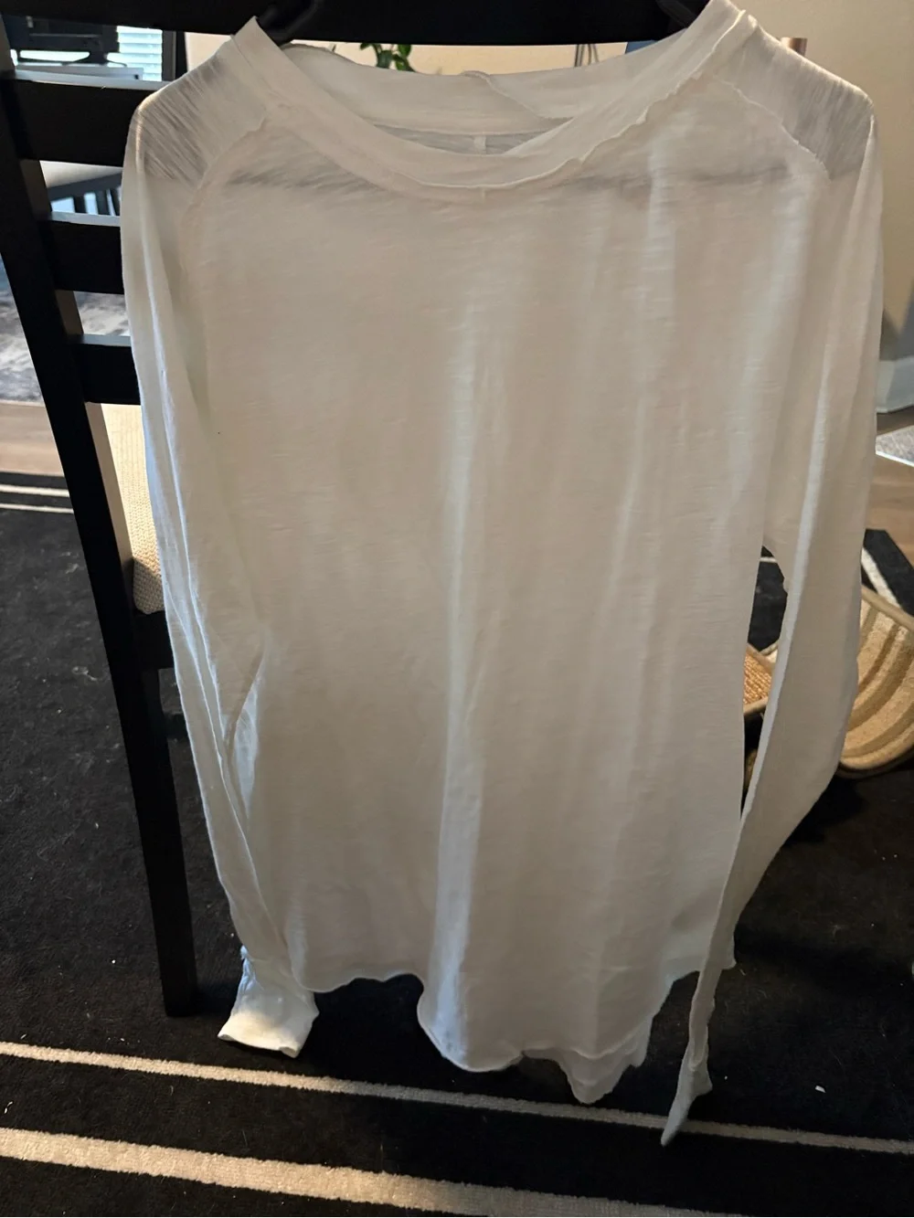 We The Free Sheer White Slub Knit Top